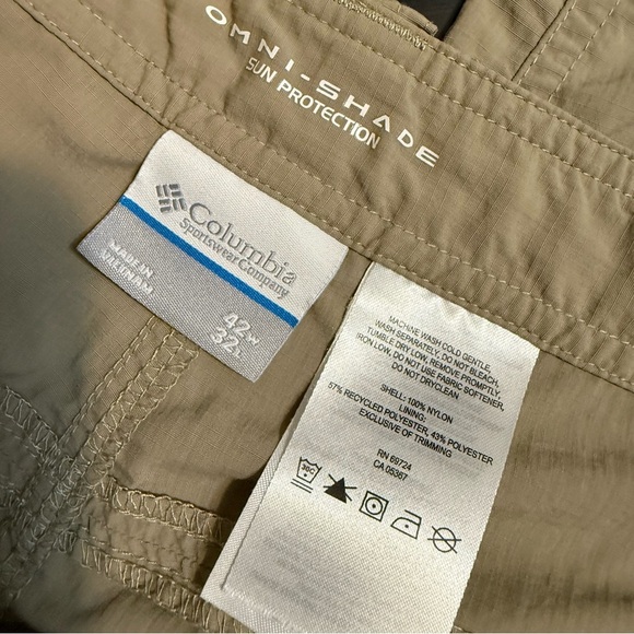 Columbia Omni shade zip off pants men’s size 42/32 - Picture 2 of 9